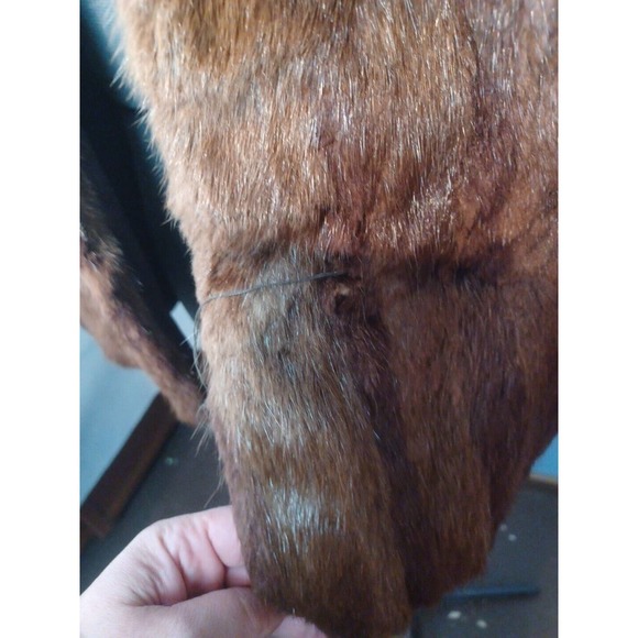 IR Fox New York Striped Fur Wrap Cape Women One Size Brown 1950 - Picture 14 of 15